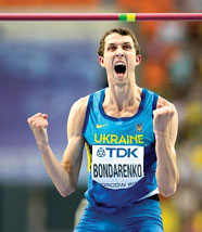Bohdan Bondarenko continues to raise the bar in high jumping, consistently winning gold in most international competitions.