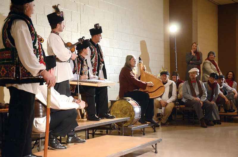 WASHINGTON – Much to the delight of Ukrainian Americans and many others, Ukrainian Christmas caroling came to the Washington area this year in the form of “Koliada and Music from the Carpathians,” featuring the Koliadnyky from Kryvorivnia, Ivan and Mykola Zelenchuk, and the “troista” musicians Mykola Ilyuk, Vasyl Tymchuk and Ostap Kostyuk, singing and playing on such traditional instruments as the trembita, tsymbaly, drymba, floyara, violin, flute and drum. At their performance on December 14, 2014, in the large parish hall of the Ukrainian National Catholic Shrine of the Holy Family, they were joined by the well-known bandurist Julian Kytasty and the local Spiv-Zhyttia choir. The following evening, the ensemble (minus the choir) presented an encore performance at the Embassy of Ukraine. The concert tour was sponsored by Yara Arts Group and The Washington Group Cultural Fund. – Yaro Bihun