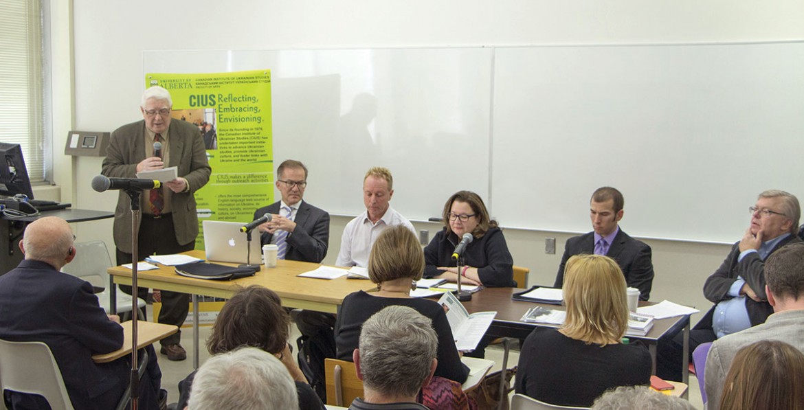 During the roundtable session of the symposium on the Euro-Maidan.