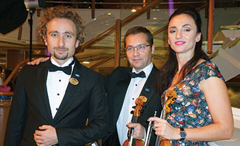  Ukrainian musicians aboard our Princess Cruise – Oleksiy Kovalenko, Oleksandr Kovalenko and Olena Khiryanova.  