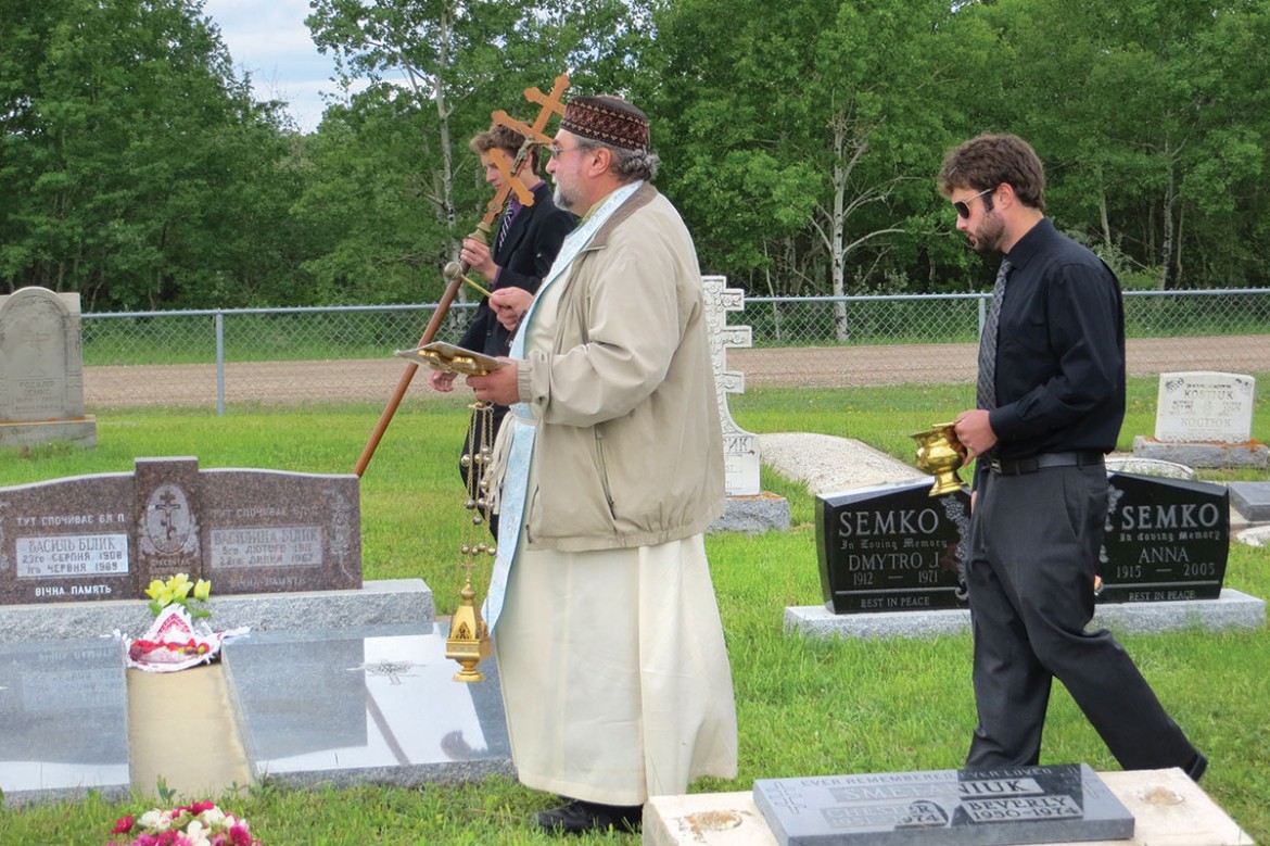 Grave blessings in Hafford, Saskatchewan, in 2013.