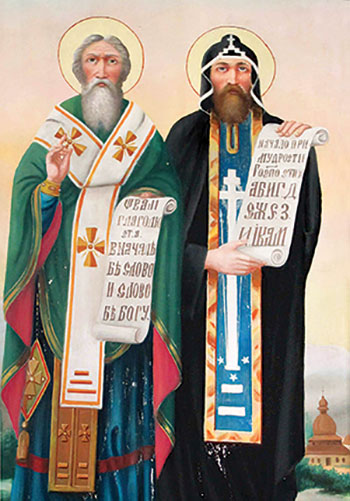 Icon of Ss. Cyril and Methodius by Ignatius Sycz.