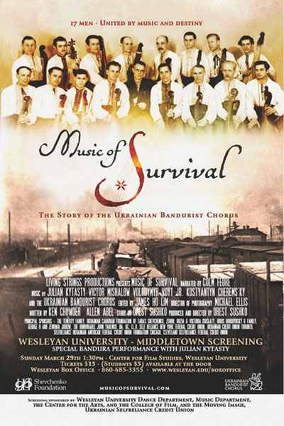 Poster for “Music of Survival: The Story of the Ukrainian Bandurist Chorus.”
