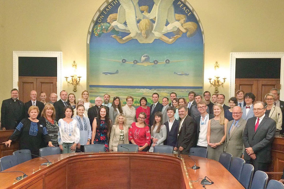 Ukrainian Day participants with Ukraine’s Minister of Finance Natalie Jaresko (center).