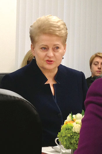 President Dalia Grybauskaitė of Lithuania.
