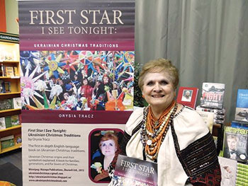 Orysia Tracz in Winnipeg, Manitoba, at the launch of her new book, “First Star I See Tonight.”