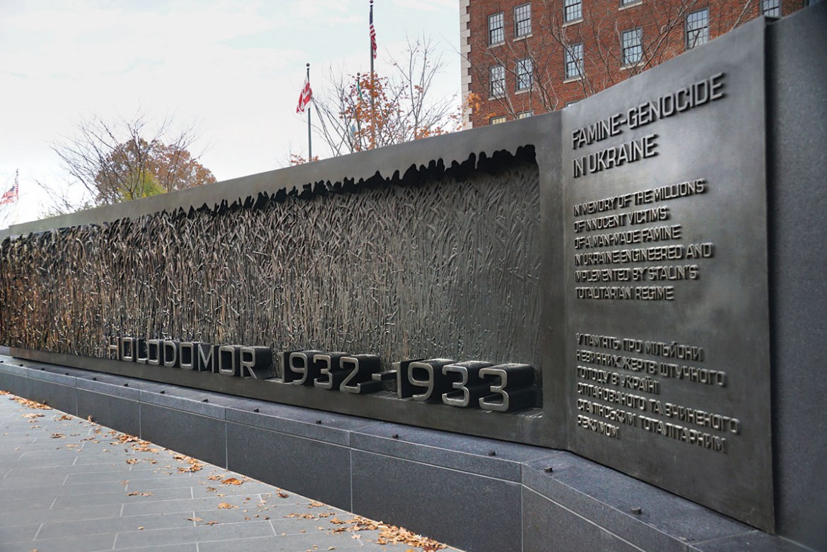 The Holodomor Memorial in Washington, which was dedicated on November 7.