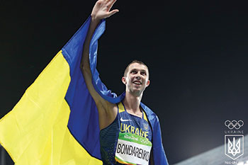 Bronze medalist high jumper Bohdan Bondarenko.