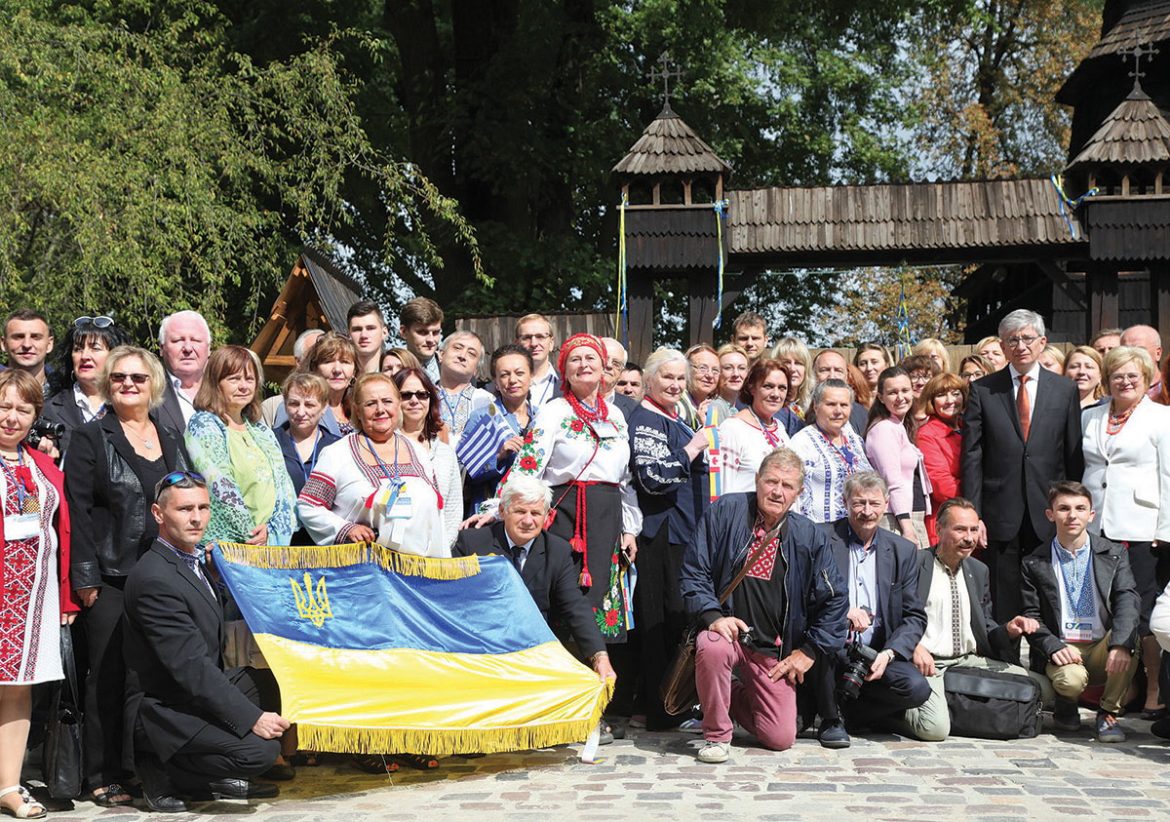 Ukrainian Diaspora Days participants in Shevchenkivskyi Hai.