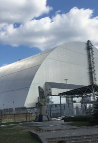 The 1.4 billion-euro confinement over the damaged fourth reactor at the Chornobyl Nuclear Power Plant that was financed by an international consortium of country donors and built by a French-led company. It has a lifespan of 100 years and is supposed to be fully functioning by the second half of 2018. (CREDIT: Mark Raczkiewycz)